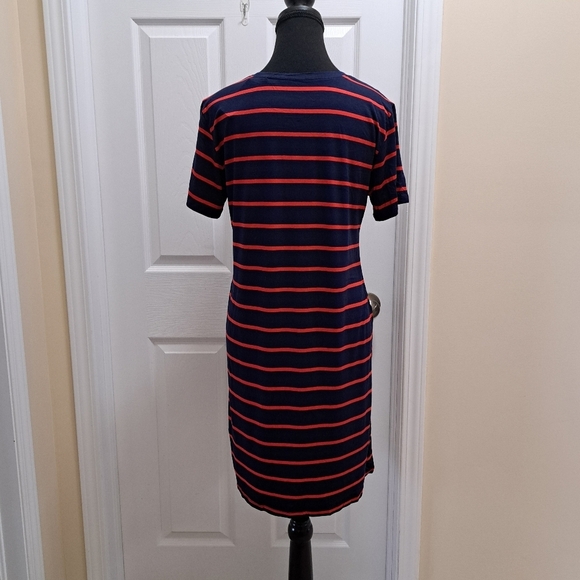 ❤️ BCBGeneration 2 Pack Dresses Navy Red Striped Solid Women's Medium Dress NWOT - Picture 16 of 16